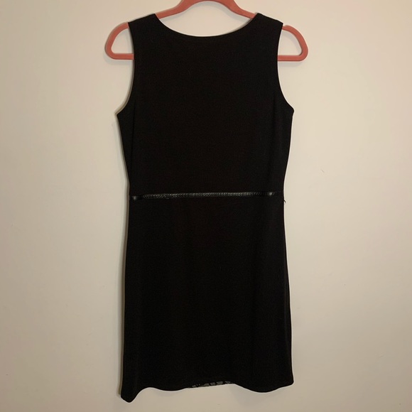 BLACK POINT ZERO DRESS w LEATHER DETAILS - Picture 3 of 4
